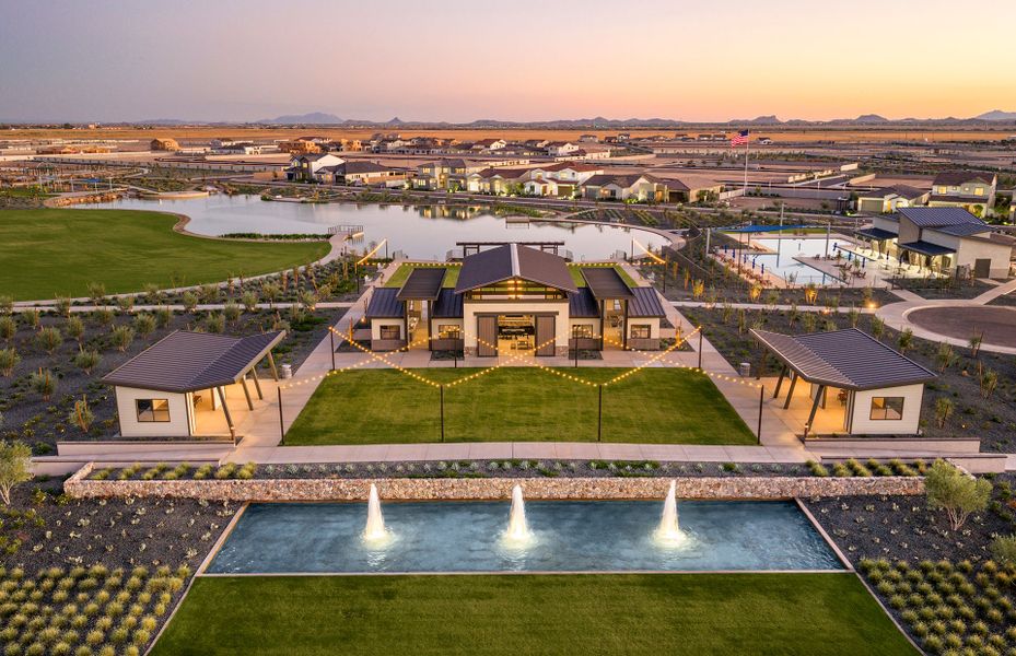 Aerial view of the Soleo community in Queen Creek, AZ, showing layout and nearby surroundings (Image 15).