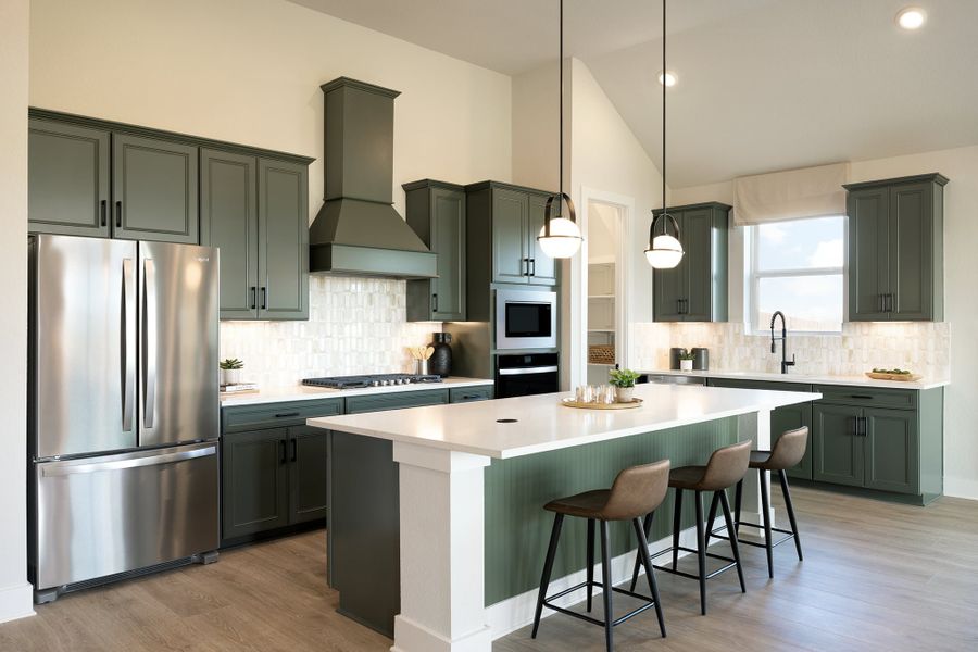 Furnished interior in a model home at Venado Crossing in Cibolo (Image 6).
