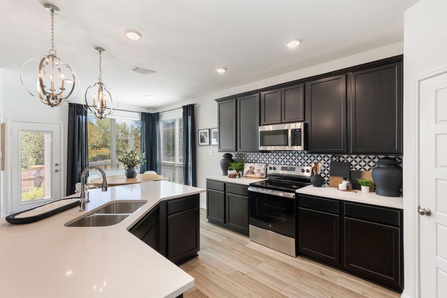 Furnished interior in a model home at Three Creeks in Belton (Image 14).