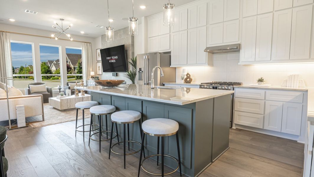 Furnished interior in a model home at The Abbey at Mercer Crossing in Farmers Branch (Image 5).