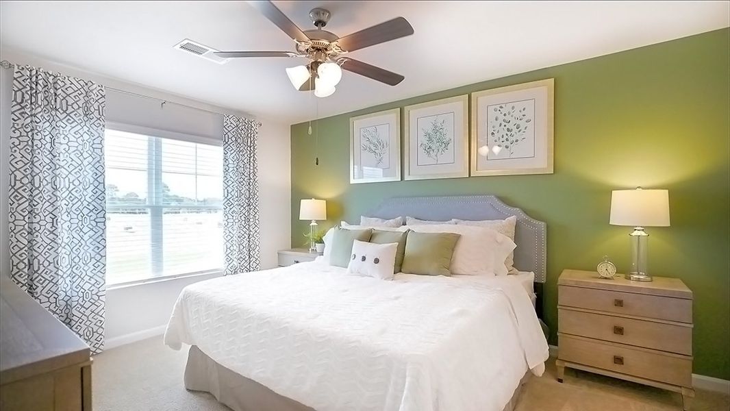 Furnished interior in a model home at The Parish at Flat Rock Townhomes in Graniteville (Image 14).