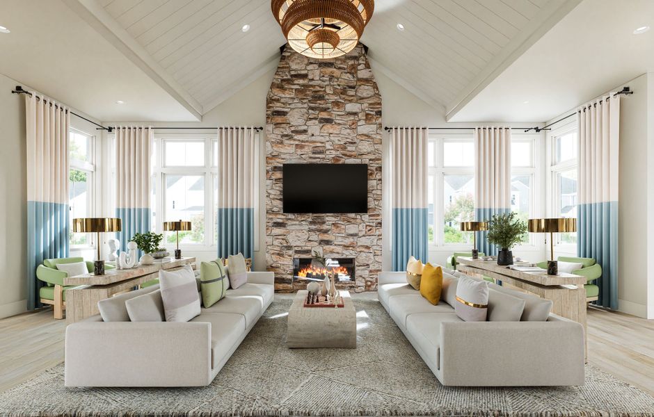 Furnished interior in a model home at Silverstone in Knightdale (Image 3).