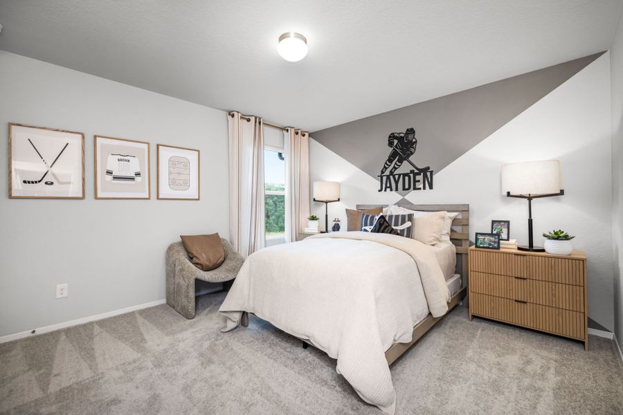 Furnished interior in a model home at Applewhite Meadows in San Antonio (Image 42).