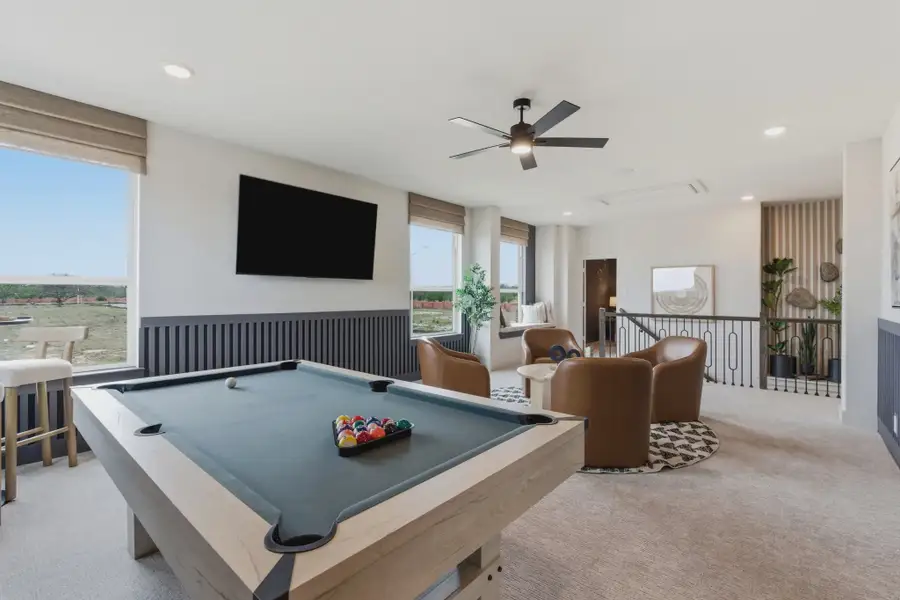 Furnished interior in a model home at Buffalo Crossing in Cibolo (Image 12). Furnished interior in a model home at Buffalo Crossing in Cibolo (Image 12).