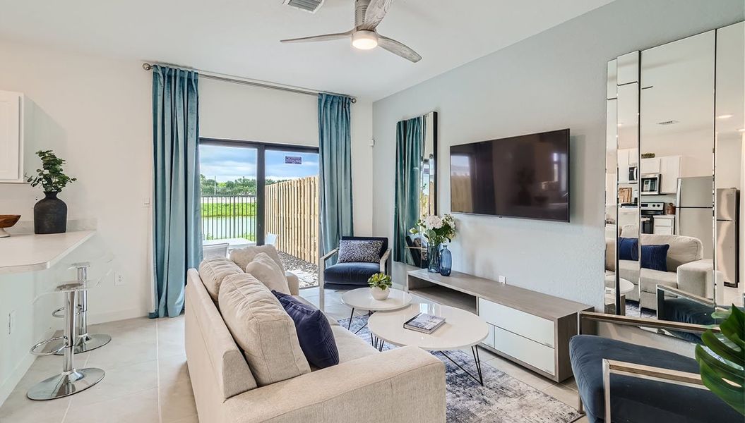 Furnished interior in a model home at Palm Cay in Florida City (Image 28).