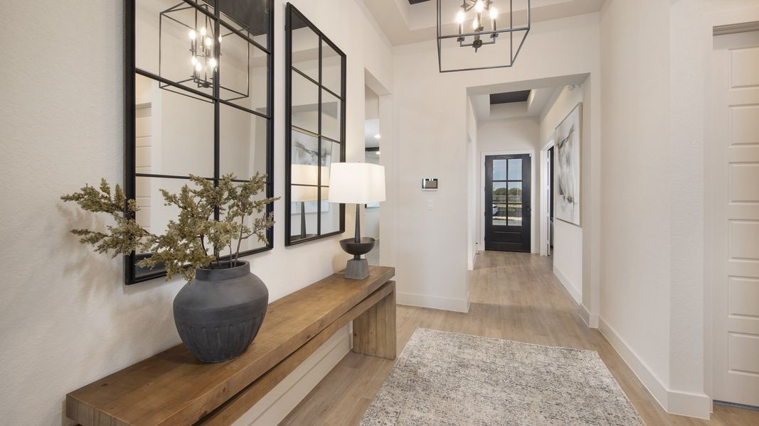 Furnished interior in a model home at Cibolo Valley Heights 65' in Cibolo (Image 6).