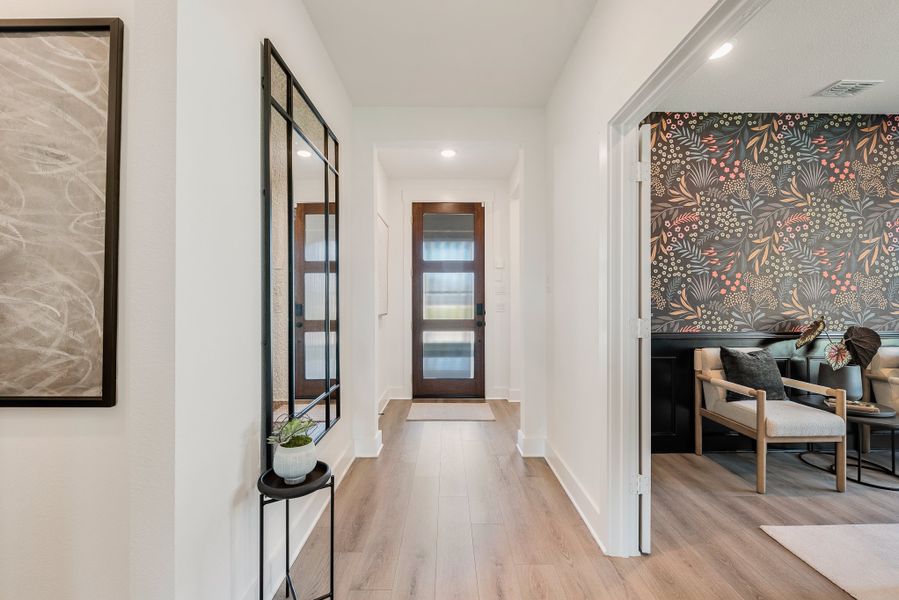 Furnished interior in a model home at Mustang Meadows in Waller (Image 4). Furnished interior in a model home at Mustang Meadows in Waller (Image 4).