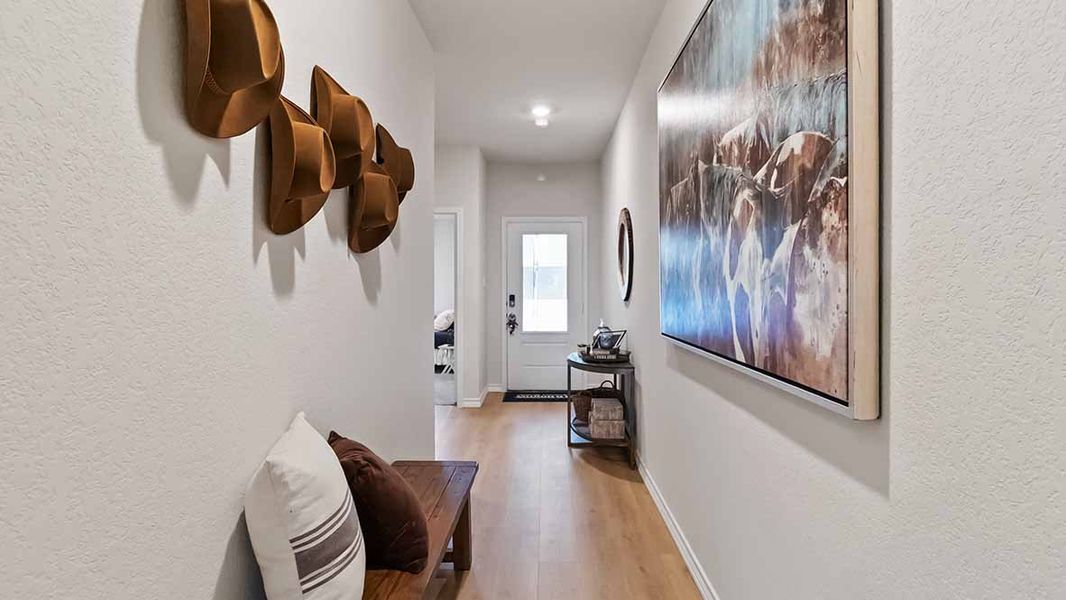 Furnished interior in a model home at The Birch at Spencer Ranch in Boerne (Image 4).