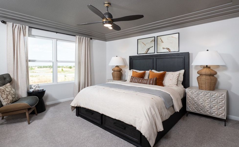 Furnished interior in a model home at Cannon Ranch 45s in Dripping Springs (Image 8).