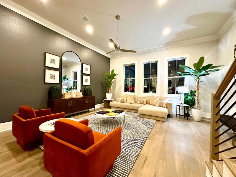 Furnished interior in a model home at Addison Grove in Addison (Image 24). Furnished interior in a model home at Addison Grove in Addison (Image 24).