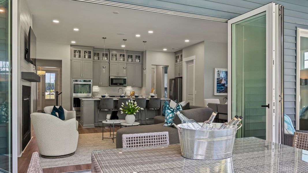 Furnished interior in a model home at Ocean Isle Palms in Shallotte (Image 9).