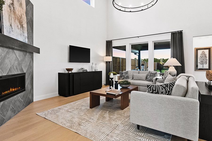 Furnished interior in a model home at La Terra at Uptown Celina in Celina (Image 7).