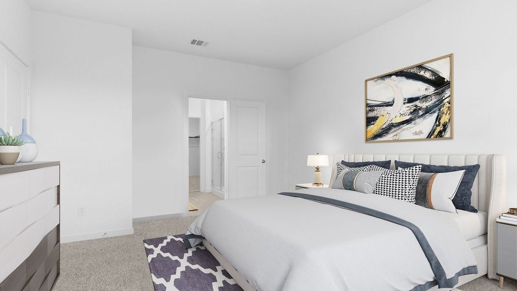 Furnished interior in a model home at Emberly in Beasley (Image 27).