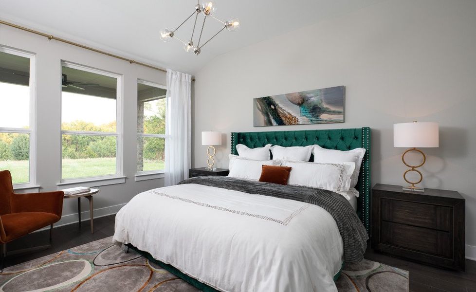 Furnished interior in a model home at Provence 50s in Austin (Image 17).