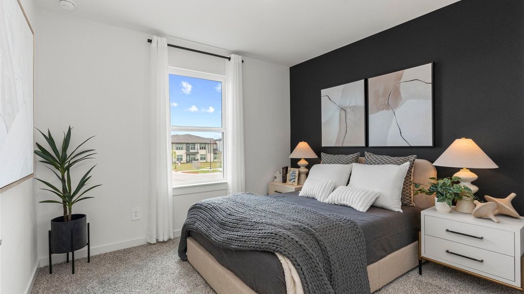 Furnished interior in a model home at Villarosa at Tamarron in Katy (Image 38).