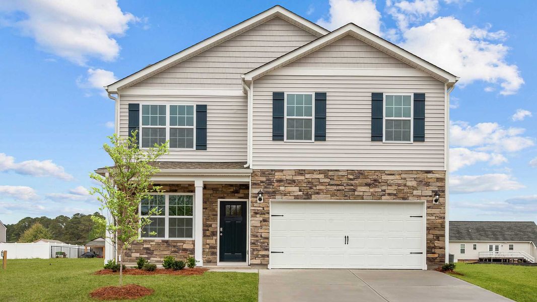 Front exterior of a home in the Bentridge community, located in Rocky Mount, NC (Image 10).