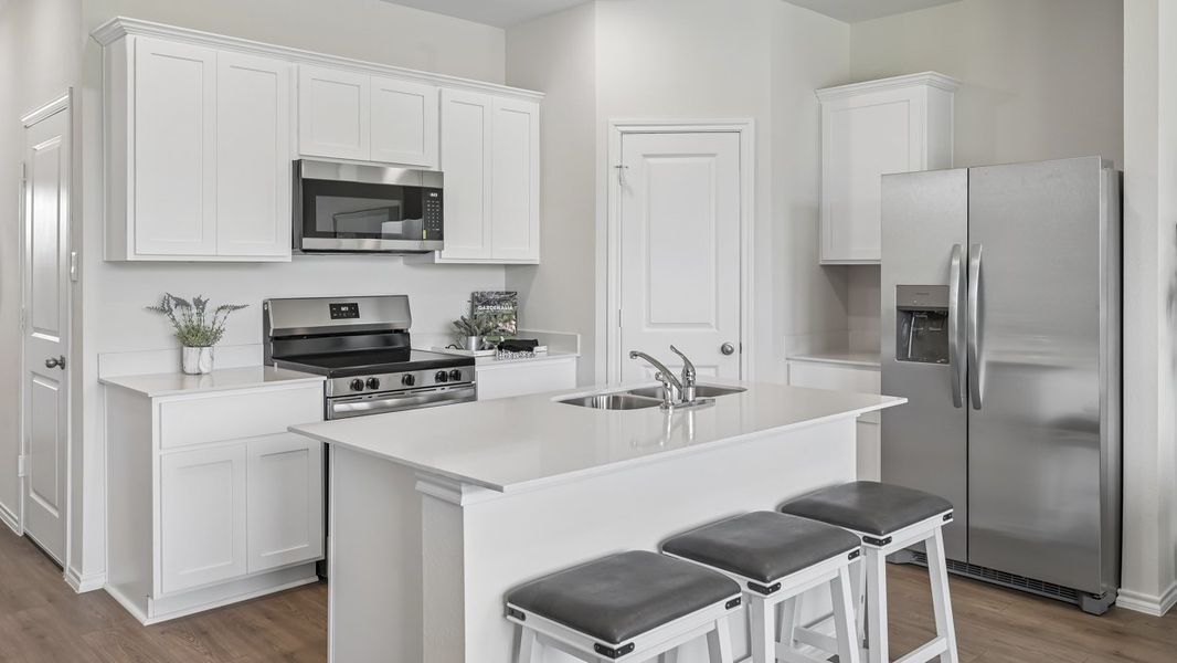Furnished interior in a model home at Stonewood in Sulphur Springs (Image 22).