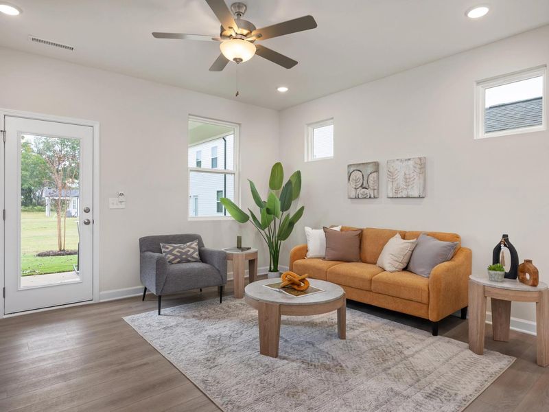 Furnished interior in a model home at Gregory Village in Lillington (Image 6). Furnished interior in a model home at Gregory Village in Lillington (Image 6).