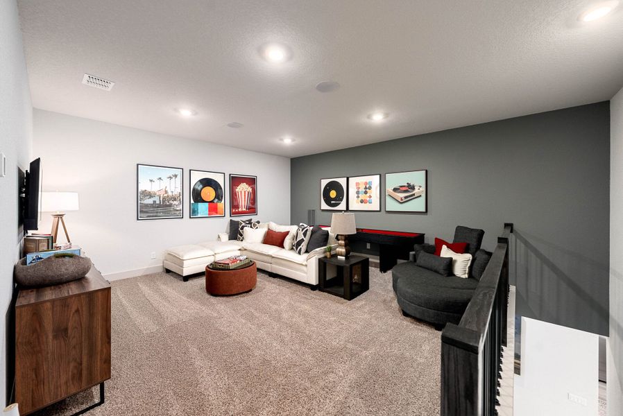 Furnished interior in a model home at Weltner Farms 60’s in New Braunfels (Image 31).