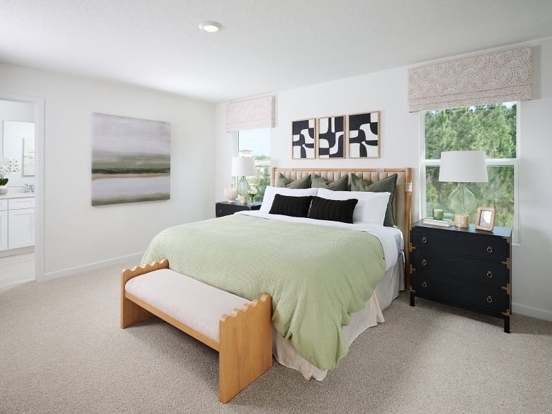 Furnished interior in a model home at Parkside at Shearwater in St. Augustine (Image 17).