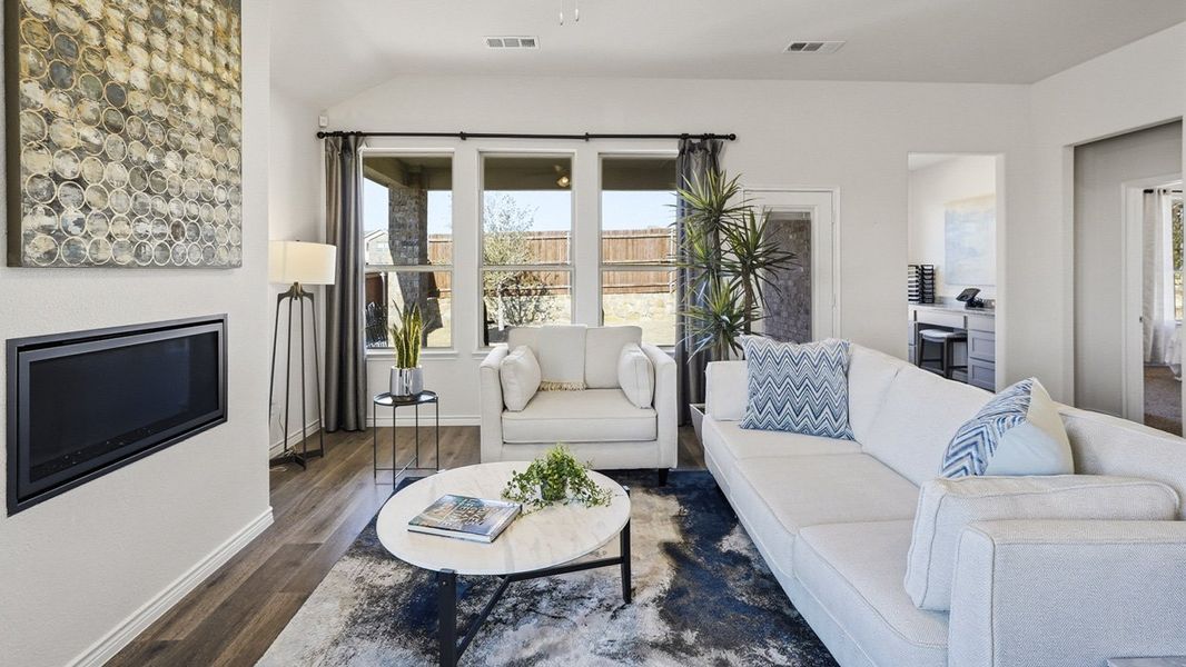 Furnished interior in a model home at The Woods at Lindsey Place in Anna (Image 87).