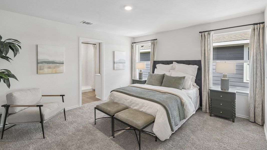 Furnished interior in a model home at Stonewood in Sulphur Springs (Image 17).