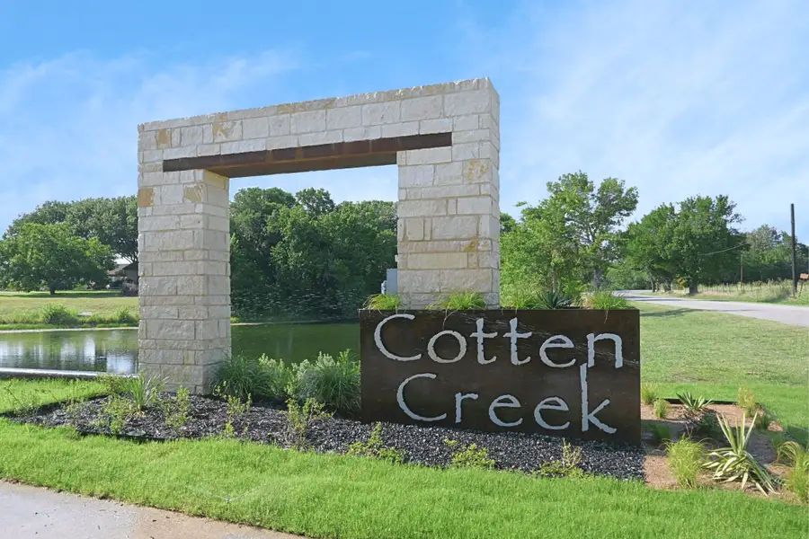 Entrance to the Cotten Creek community in Azle, TX, featuring signage and landscaping (Image 1). Entrance to the Cotten Creek community in Azle, TX, featuring signage and landscaping (Image 1).