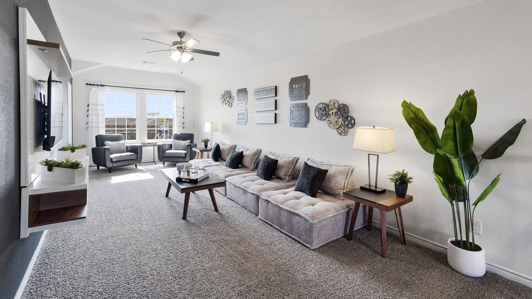 Furnished interior in a model home at The Woods at Lindsey Place in Anna (Image 68).