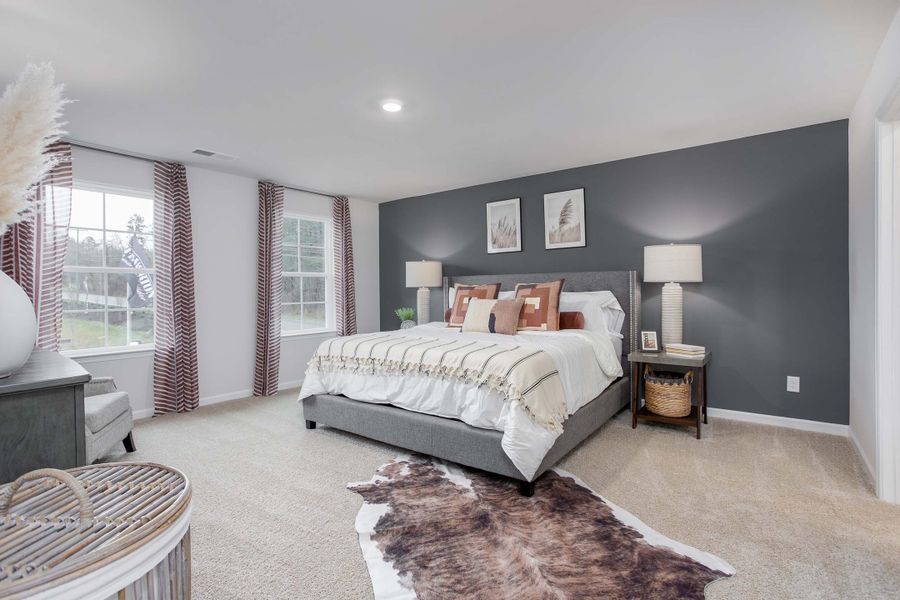 Furnished interior in a model home at Ridge Pointe in Trinity (Image 23).