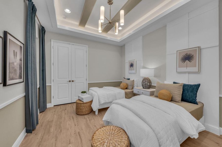 Furnished interior in a model home at Reflection Villas at Watercolor Place in Bradenton (Image 129).