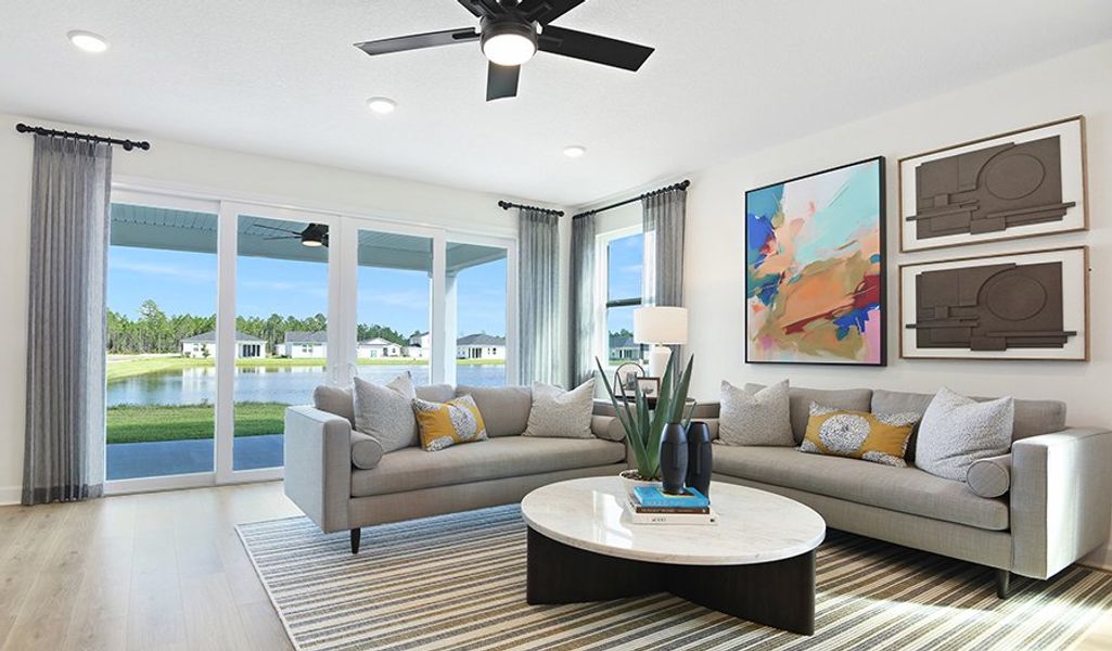 Furnished interior in a model home at Rye Manor in Parrish (Image 3).