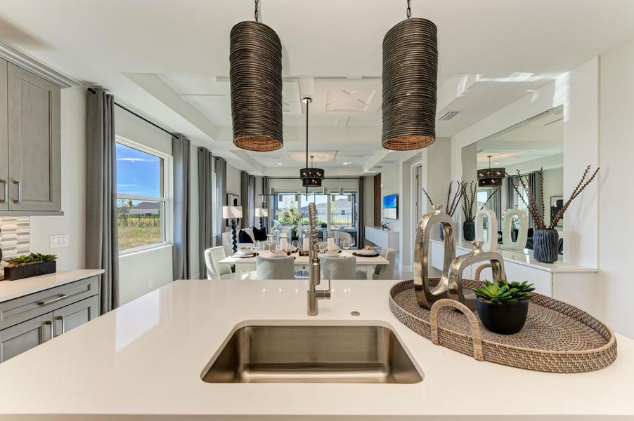 Furnished interior in a model home at The Laurels in Parrish (Image 9).