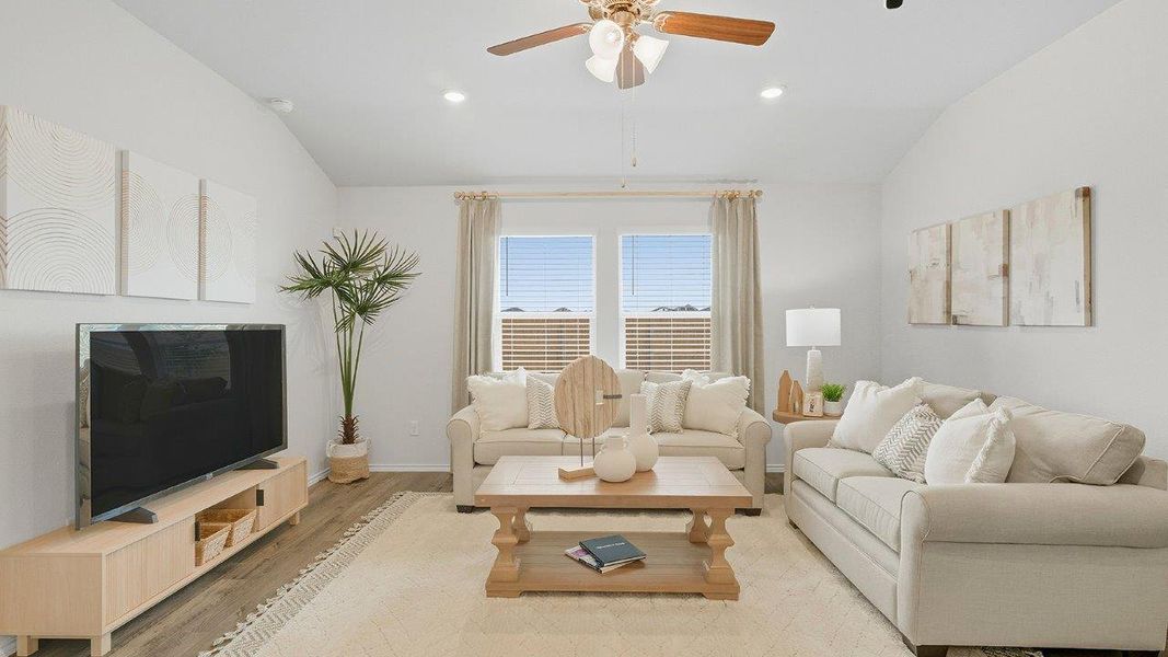 Furnished interior in a model home at Mesa Ridge in Temple (Image 22).