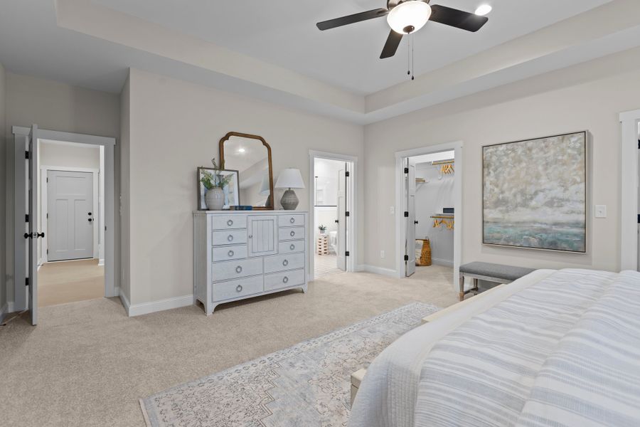 Furnished interior in a model home at Eli's Ridge in Winterville (Image 22).