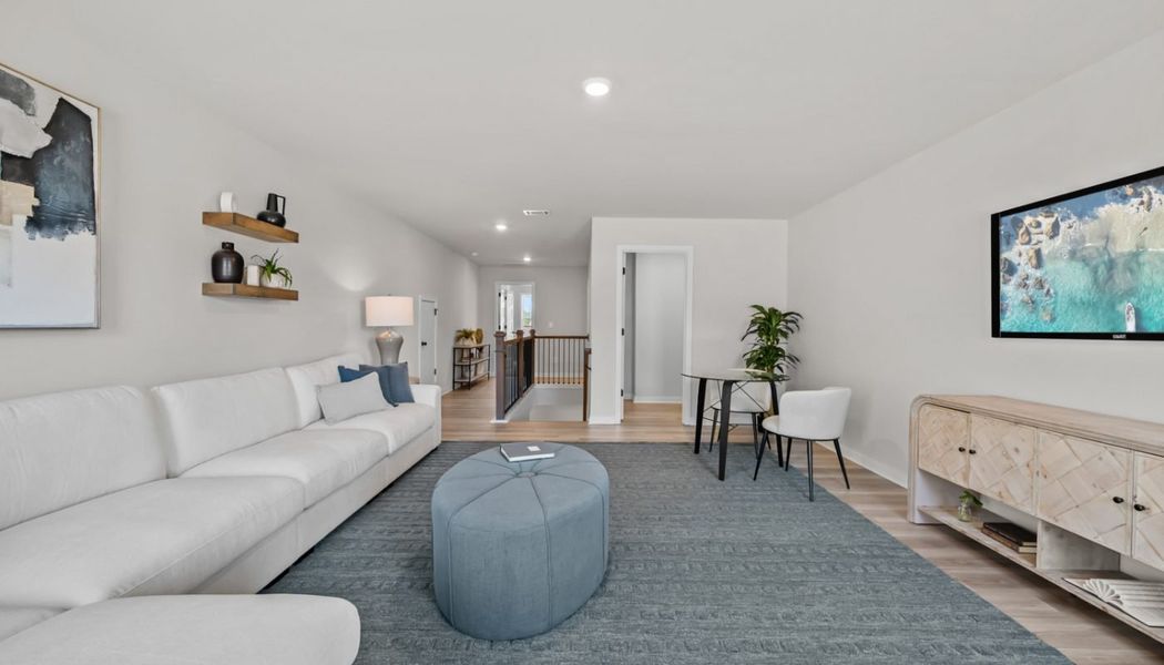 Furnished interior in a model home at Rosewood Lake Preserve in Hoschton (Image 23).