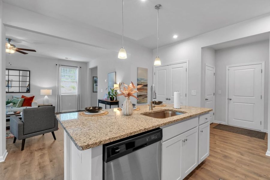 Furnished interior in a model home at Park Center Pointe in Austell (Image 25).