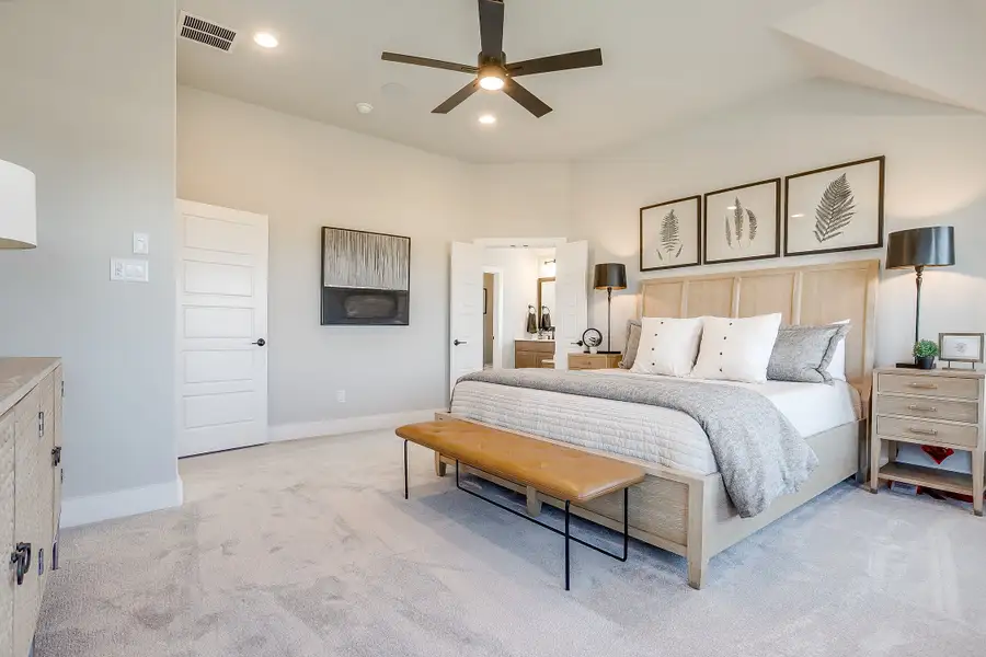 Furnished interior in a model home at The Oasis in Waxahachie (Image 6). Furnished interior in a model home at The Oasis in Waxahachie (Image 6).
