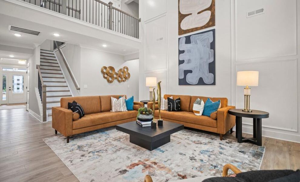 Furnished interior in a model home at Carraway in Greensboro (Image 16).