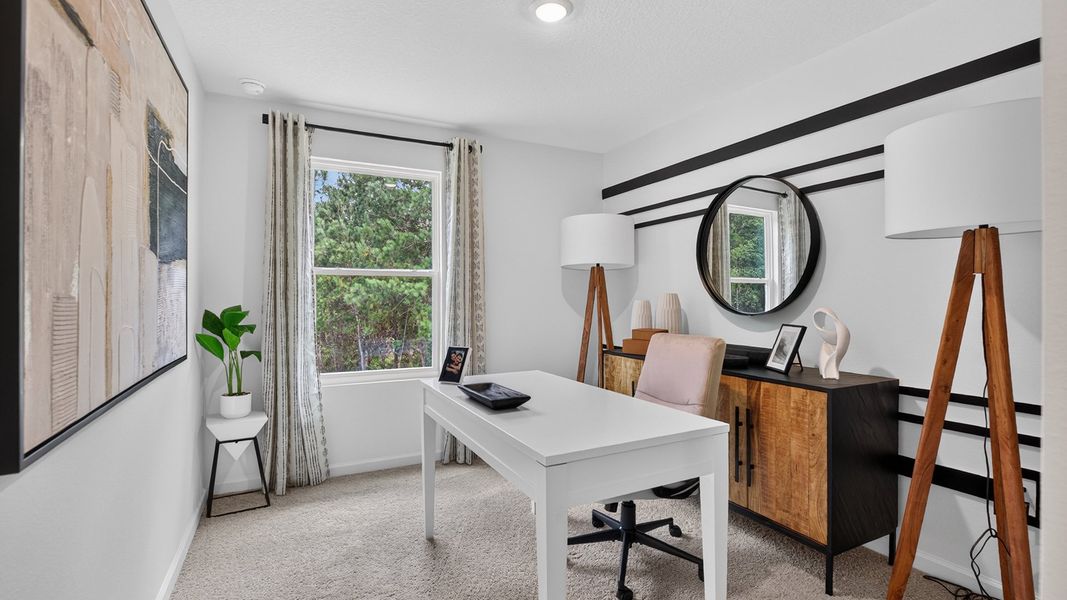 Furnished interior in a model home at Bridle Creek Townhomes in Jacksonville (Image 25). Furnished interior in a model home at Bridle Creek Townhomes in Jacksonville (Image 25).