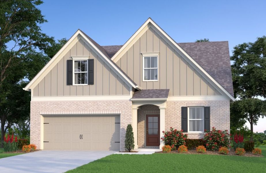 Front exterior of a home in the Linden Grove community, located in Powder Springs, GA (Image 3).