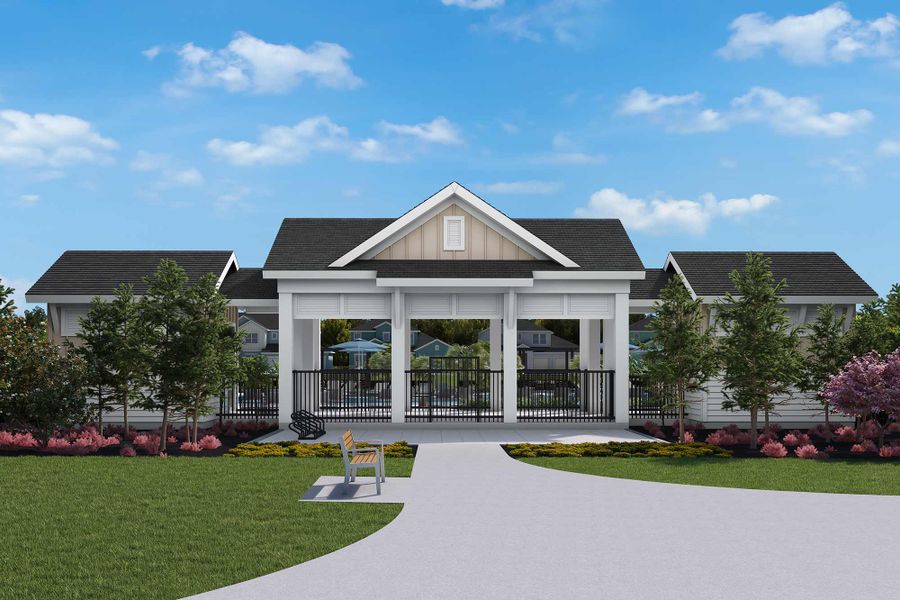 Front exterior of a home in the Palmeras at Crossprairie – The Palms Collection community, located in St. Cloud, FL (Image 3).