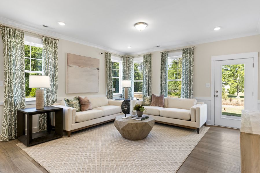 Furnished interior in a model home at Harbor Crossing in Greensboro (Image 6). Furnished interior in a model home at Harbor Crossing in Greensboro (Image 6).