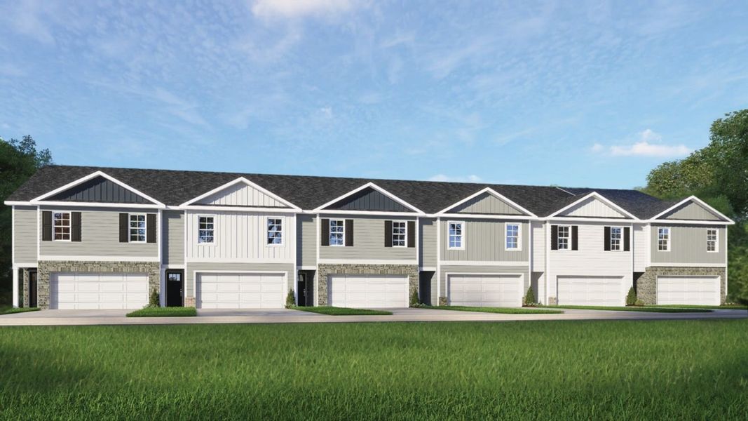 Front exterior of a home in the Brightwood Farm community, located in Whitsett, NC (Image 3).