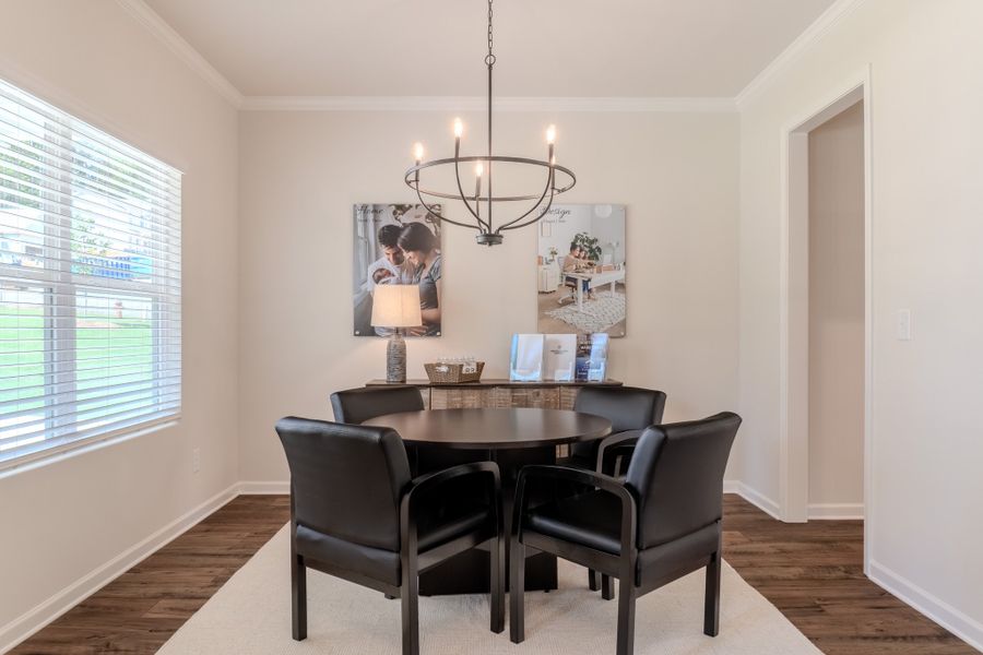 Furnished interior in a model home at Fairview Chase in Covington (Image 4).