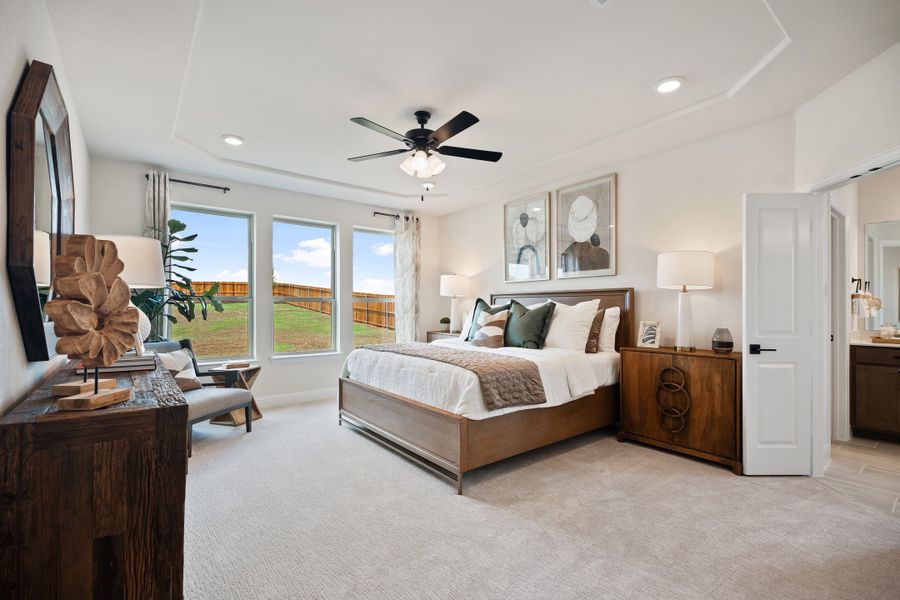 Furnished interior in a model home at Lovers Landing in Forney (Image 8).