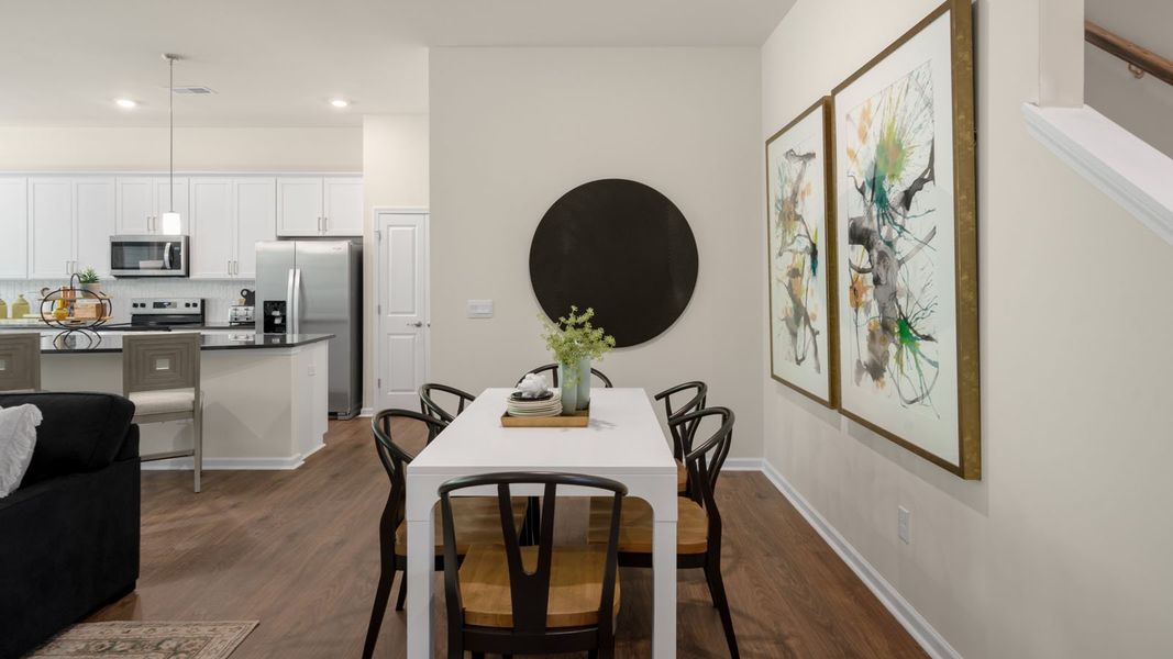 Furnished interior in a model home at South Pinehurst Cottages in Pinehurst (Image 28). Furnished interior in a model home at South Pinehurst Cottages in Pinehurst (Image 28).