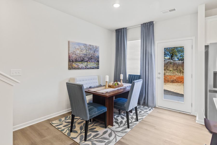 Furnished interior in a model home at Cottage Corners in Taylors (Image 7). Furnished interior in a model home at Cottage Corners in Taylors (Image 7).