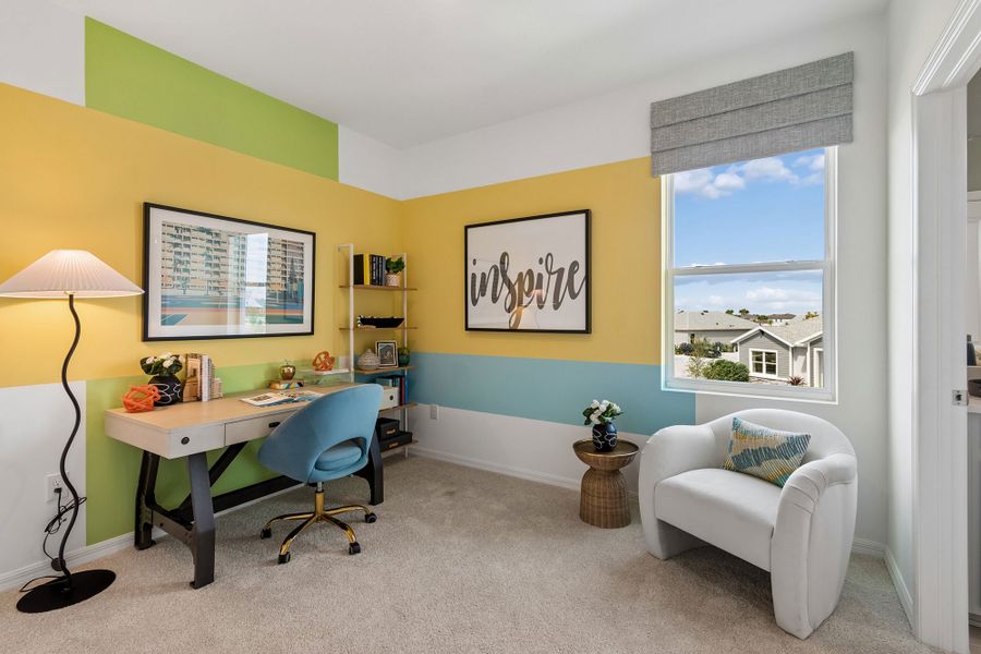 Furnished interior in a model home at Waterset Townhomes in Apollo Beach (Image 27). Furnished interior in a model home at Waterset Townhomes in Apollo Beach (Image 27).