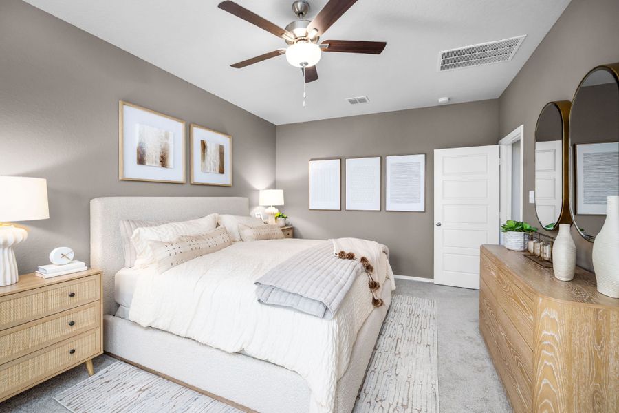 Furnished interior in a model home at Applewhite Meadows in San Antonio (Image 38).