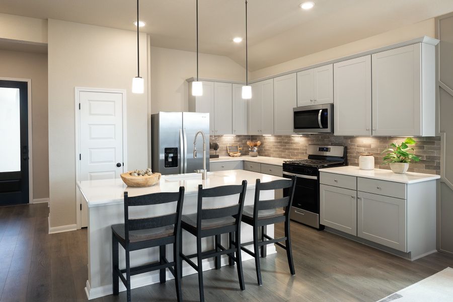 Furnished interior in a model home at Weltner Farms in New Braunfels (Image 12).